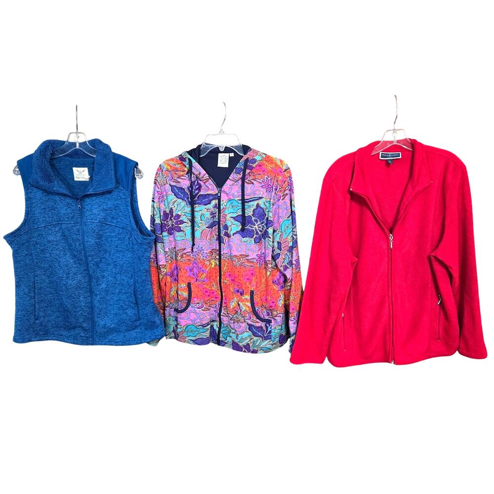 Wholesale Bulk Lot Of 3 Women's XL 16 18  Coats Jackets Vests Extra Large Winter